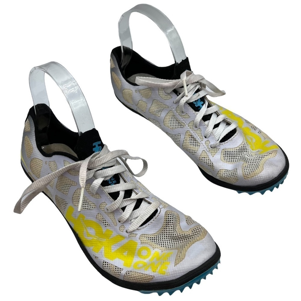 Hoka One One Rocket LD Track Spikes Women's 8 White Racing Distance Shoes - Picture 3 of 13